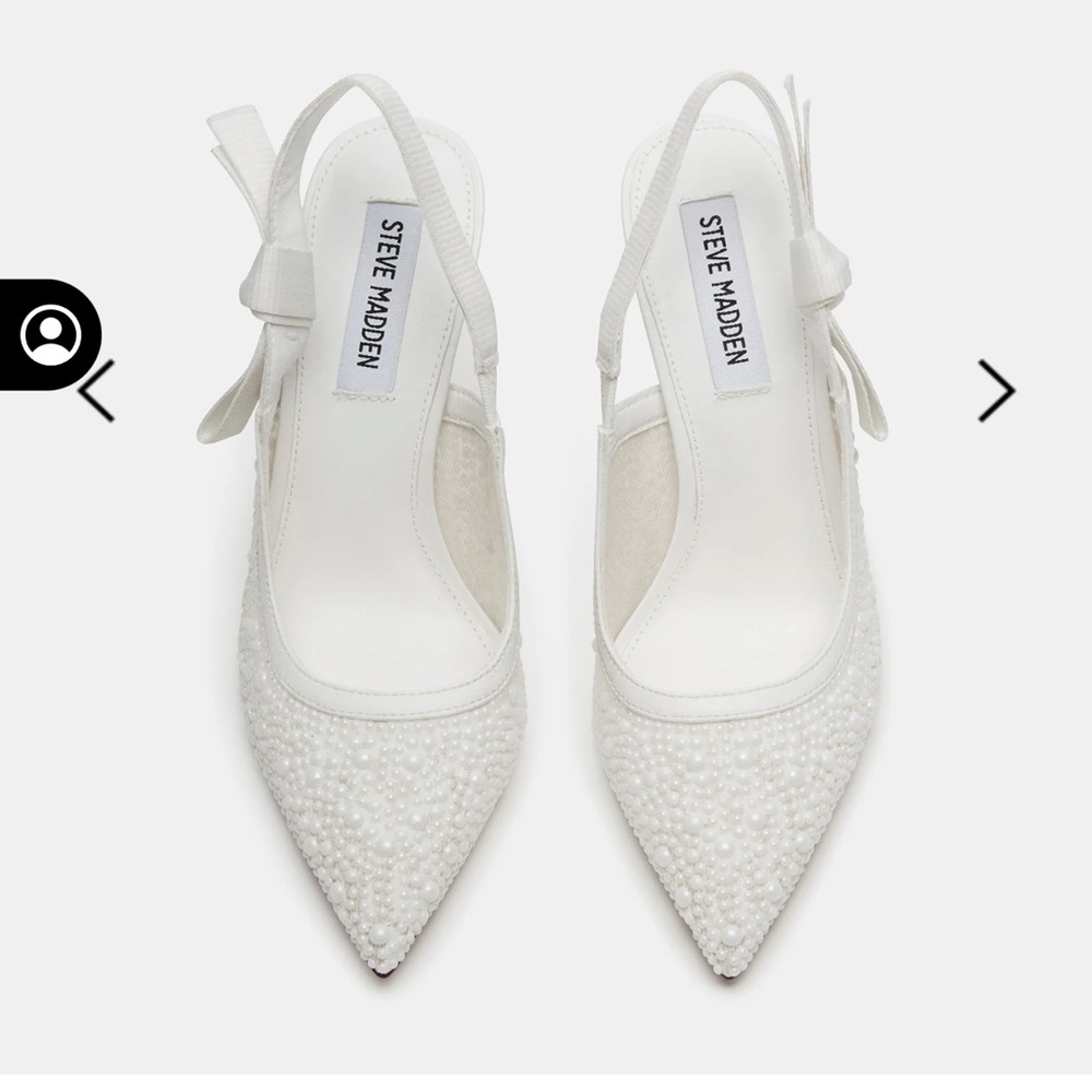 STEVE MADDEN BRI WHITE LACE PEARL